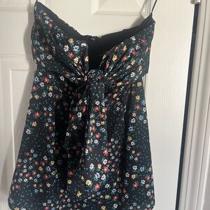 Blue Blush Floral Mini Romper